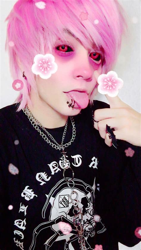 Pink Ghoul Anime Hair Pastel Goth Boy Goth Boy Art