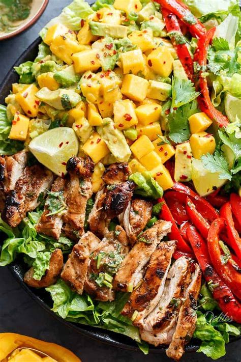 Refrigerate for at least 30 minutes or longer if you have the time. Cilantro Lime Chicken Salad + Mango Avocado Salsa - Cafe ...