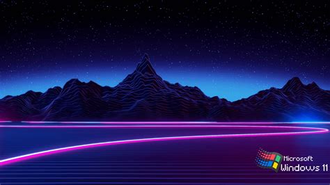 Windows 11 Retro Neon Wallpaper Rwindows11