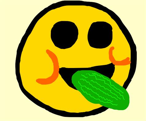 Emoji Eating A Cucumber Drawception