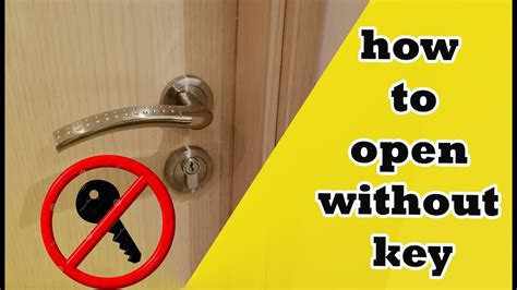 How To Open The Door Without Key Youtube