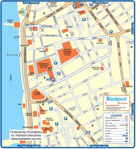 Map Of Blackpool Created In 2011 For Thomson Directories One Of