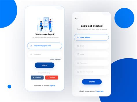 Mobile App Login And Signup Ui Concept Search By Muzli