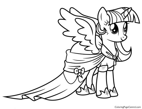 pony princess twilight sparkle  coloring page coloring page central