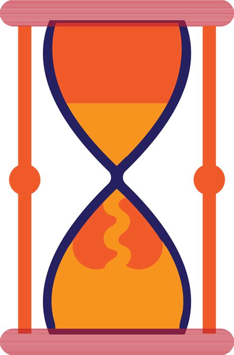 Red And Orange Hourglass In Flat Style 24375202 Vector Art At Vecteezy