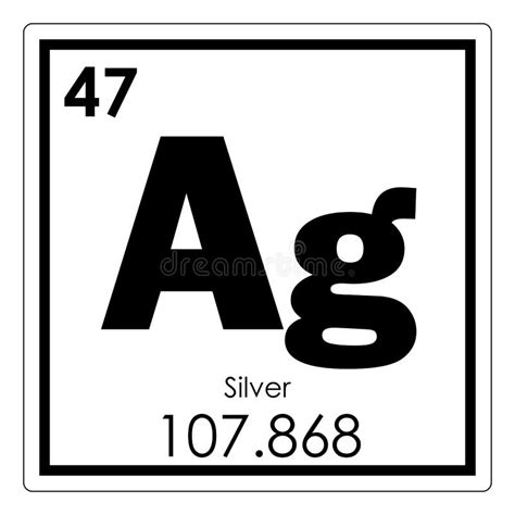 Silver Chemical Element Stock Illustration Illustration Of Periodic