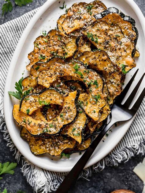 Parmesan Herb Roasted Acorn Squash The Real Food Dietitians