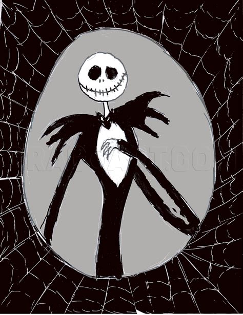 How To Draw Jack Skellington Step By Step Drawing Guide By Drawing