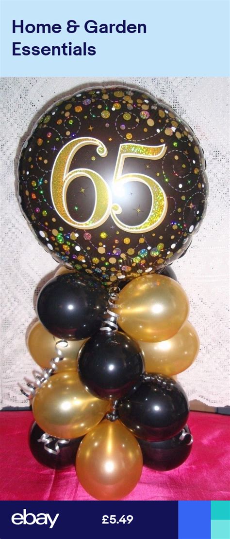 Foil Balloon Age 65 65th Birthday Table Decoration Display Airfill