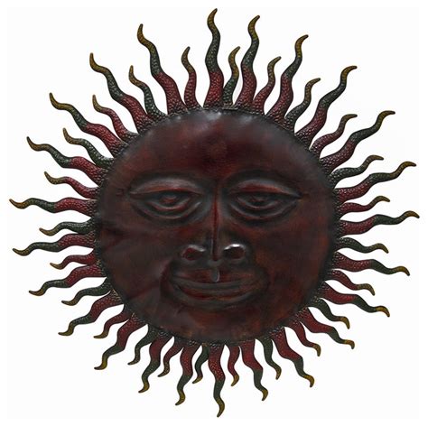 For the wall in your home, waiting is all the same: Smiling Sun Metal Wall Hanging Garden Art 24" Outdoor ...