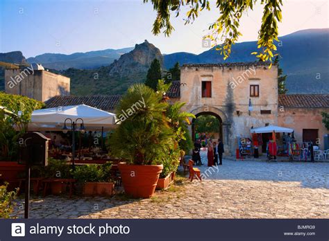 Scopello is a small and characteristic maritime village in trapani province and is a hamlet of castellammare del golfo. baglio di Scopello manor house of scopello Stock Photo ...