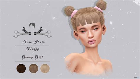 Fluffy Hair Group T By Sese Hair Teleport Hub Second Life Freebies