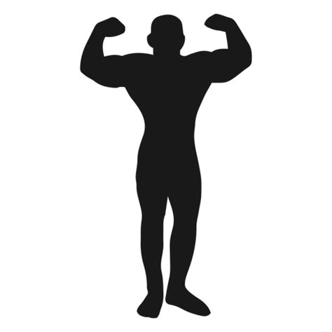 Muscle Flexing Man Silhouette Silhouette Png Silhouette Human