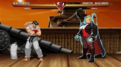 Master Ryu Vs Demitri Maximoff High Level Insane Fight Youtube