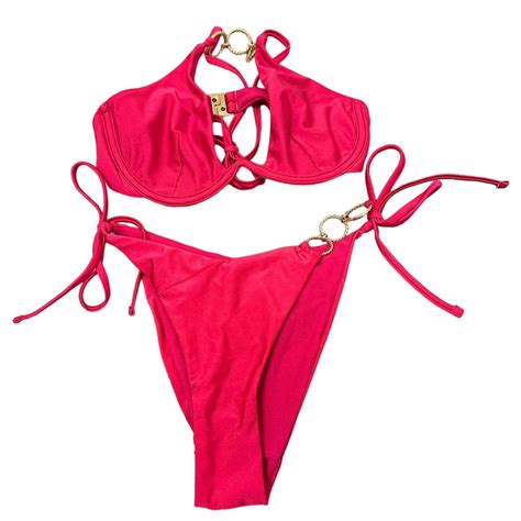 Womens Pink Bikinis And Tankini Sets Depop