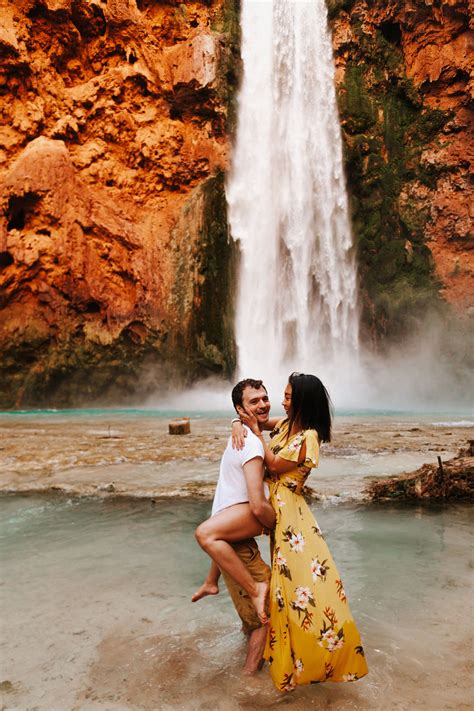 Havasupai Falls Couples Engagement Photos Havasupai Arizona Mooney