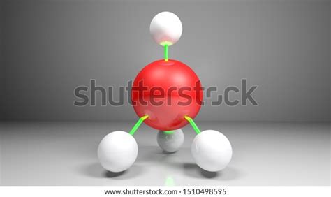 Structure Model Ch4 Methane Molecule 3d Ilustración De Stock