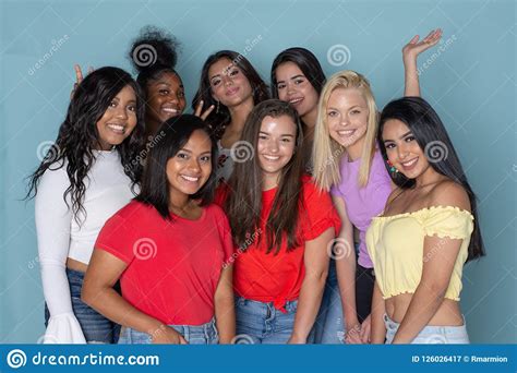 Group Of Diverse Teen Friends Stock Image Image Of Students Teen