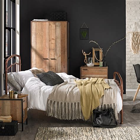 Distressed f white bedroom furniture, source: Hoxton 3 Piece Bedroom Set Distressed Oak Effect | LPD ...