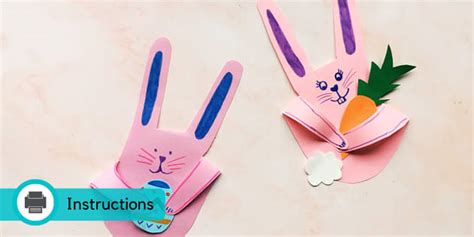 Handprint Bunny Paper Craft Easter Activities Twinkl