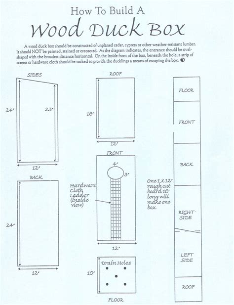 Wood Duck House Plans Instructions Duck House Plans Instructions