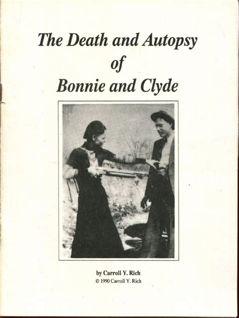 Bonnie And Clyde Death And Autopsy Pdf Death