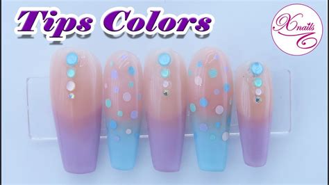 Uñas Express 💅 Con Tips De Colores Y Confettis ️ ️ Xnails Youtube