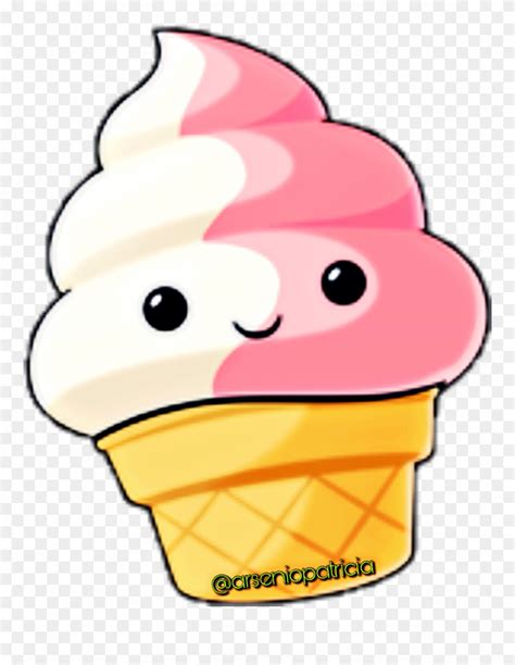 Kawaii Ice Cream Clipart PNG Ice Cream Cone Drawing