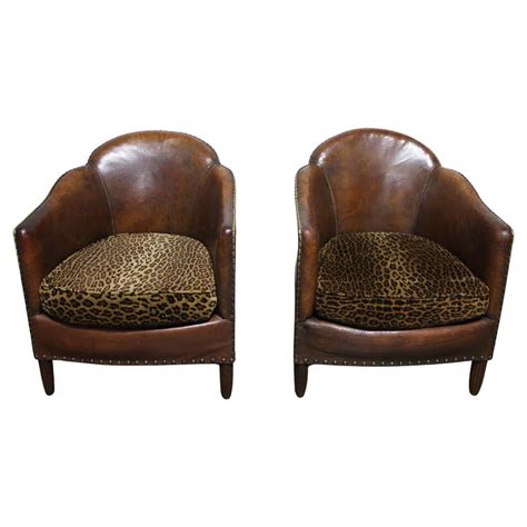 Pair Of French Art Deco Club Chairs For Sale At 1stdibs
