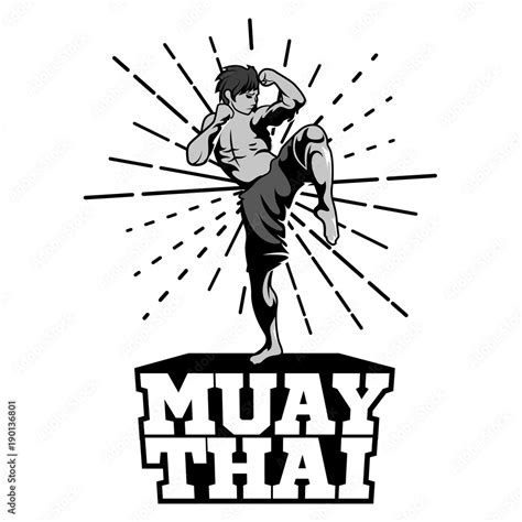 Muay Thai Vector Logo For Boxing Gym Or Other Stock Vector Adobe Stock