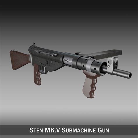 Sten Mkv Submachine Gun 3d Model By Panaristi