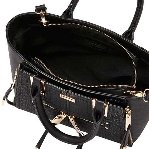 Black Zip Front Large Tote Handbag Iucn Water