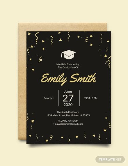 Free 20 Graduation Invitation Designs In Psd Ai Ms Word Pages