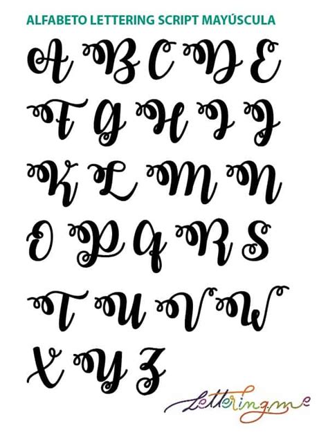 Alfabeto Lettering Script Lettering