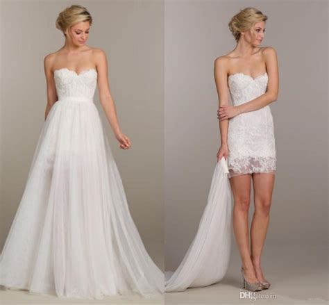 Summer Beach Wedding Dresses Sweetheart Two Pieces Short Bridal Gowns