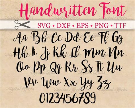 Holiday > decorativeeuropean jazz american music.ttf is available to download for windows & mac os x. HANDWRITTEN Script SVG Font Cursive Script Svg Dxf Eps | Etsy