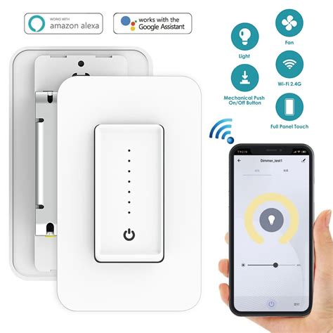 2019 New Smart Wifi Wireless Light Dimmer Switch Us Standard 110 220v