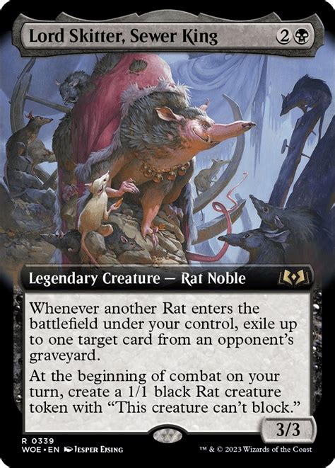 Lord Skitter Sewer King Extended Art Wilds Of Eldraine Magic The Gathering
