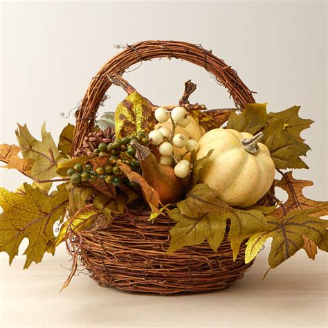 Abundant Autumn Harvest Basket Arrangement Fall Florals Fall And