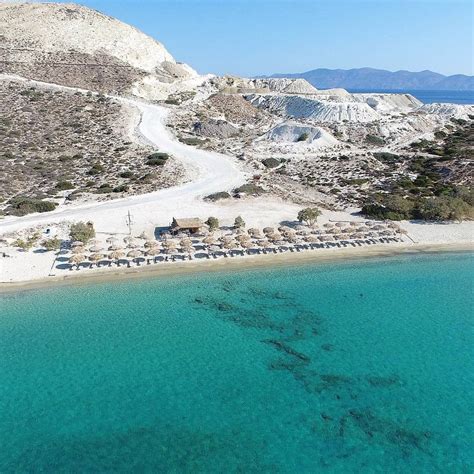 Cyclades Islands The Outstanding Prassa Beach With The White Sand