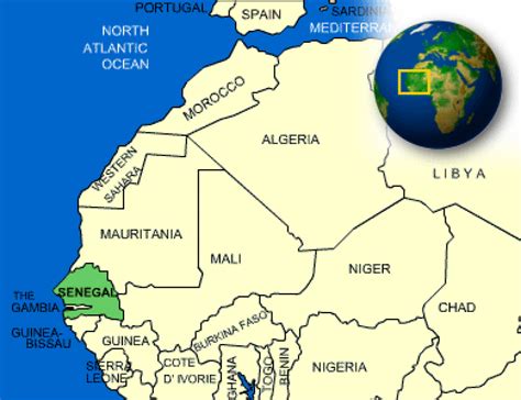 Senegal On A World Map