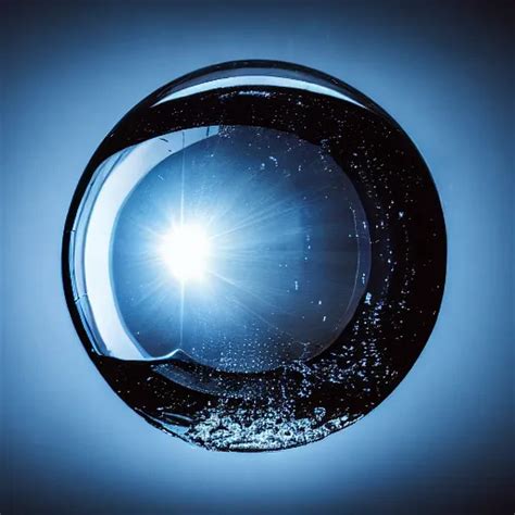 Krea Professional Photo Of The Magical Element Of Water Glass Perfectly Round Sphere Hovering