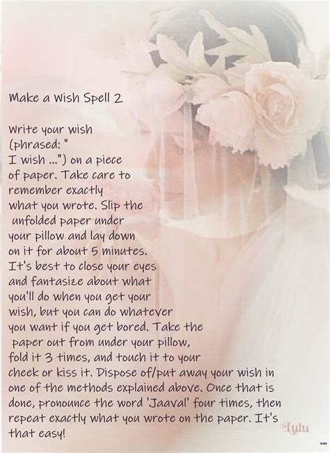 Make A Wish Spell Wish Spell Spells That Actually Work Wiccan Spell Book