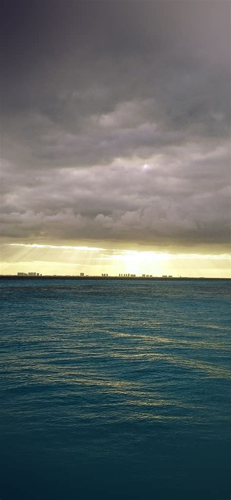 Sea City Blue Ocean Nature Sky Cloud Blur Iphone X Wallpapers Free Download