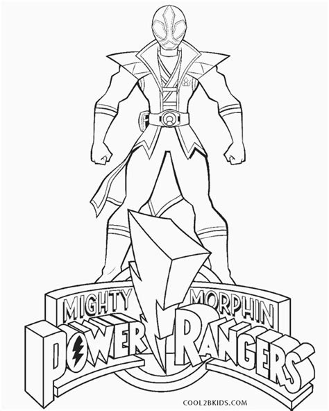 printable power ranger coloring pages  kids
