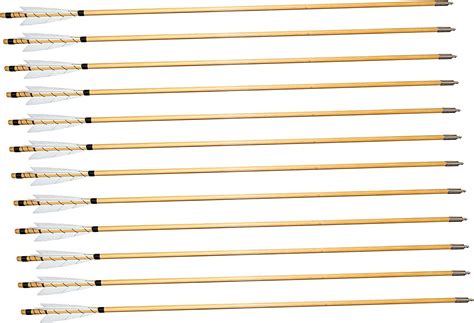 Ttfly Fletching 32 Inch White Medieval Wooden Arrows