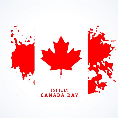 Canadian Flag In Grunge Style Download Free Vector Art Stock