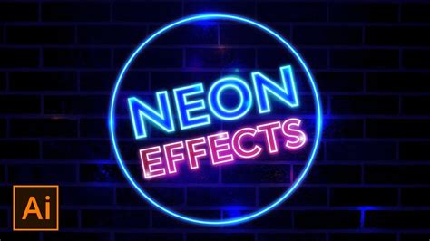Neon Text Effect Tutorial In Illustrator How To Create Realistic Neon