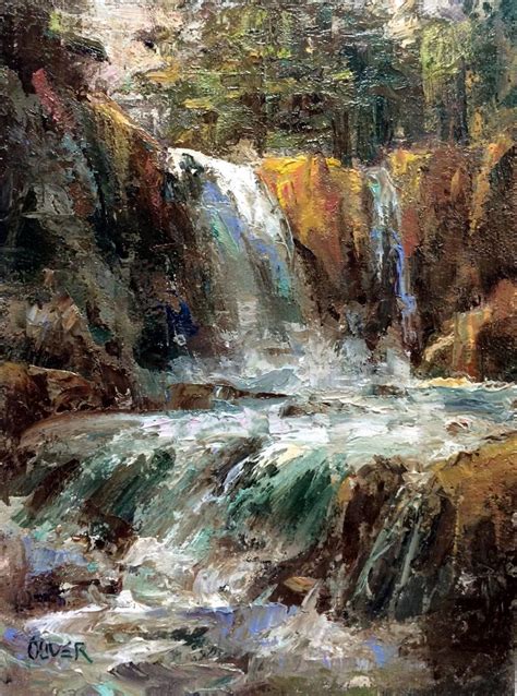 Art Talk Julie Ford Oliver Yellowstone Waterfall Near Sylvan Pass