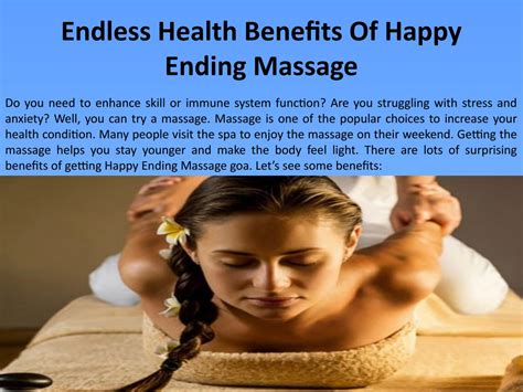 Endless Health Benefits Of Happy Ending Massage By Happy Dream Massage Issuu